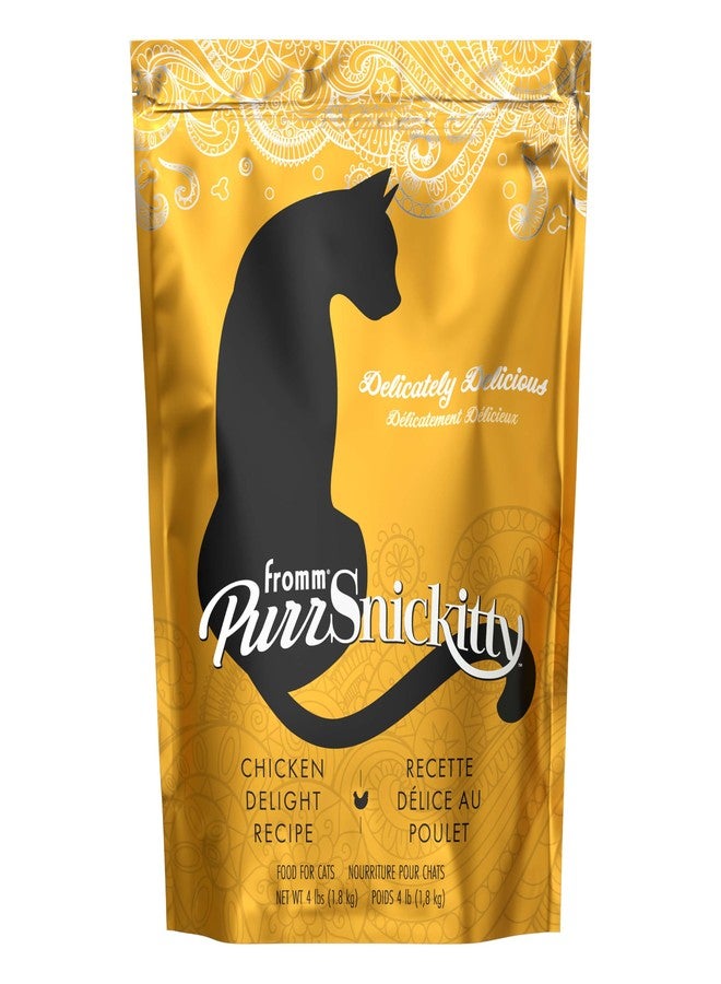 Fromm PurrSnickitty Chicken Delight Cat Food - Premium Dry Cat Food for All Life Stages - Chicken Recipe - 4 lb - Image 1